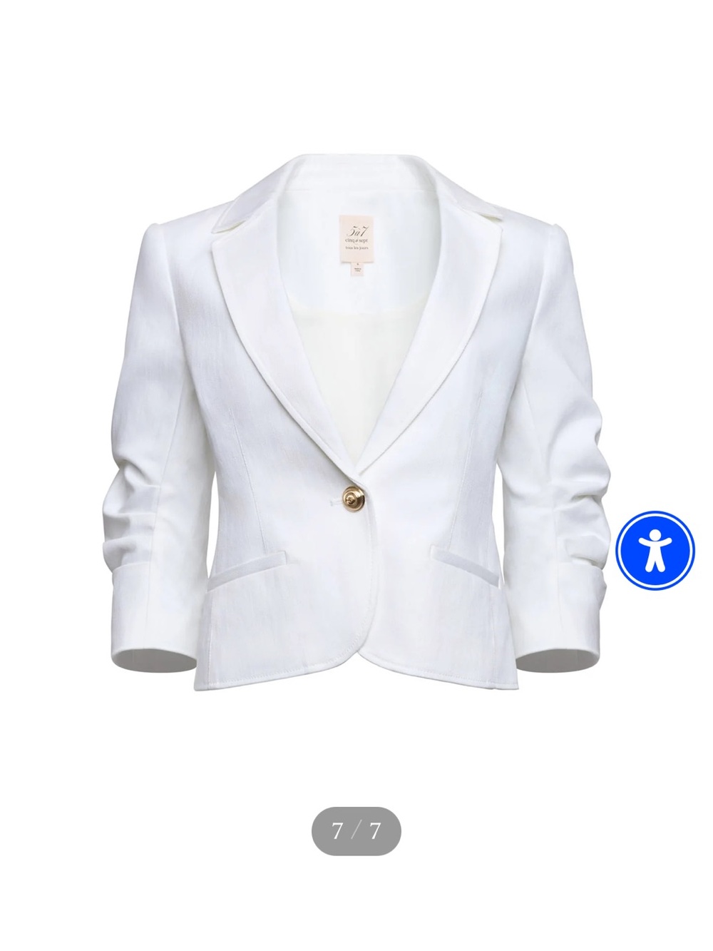Cinq a Sept Crop Khloe Jean Blazer NWT
